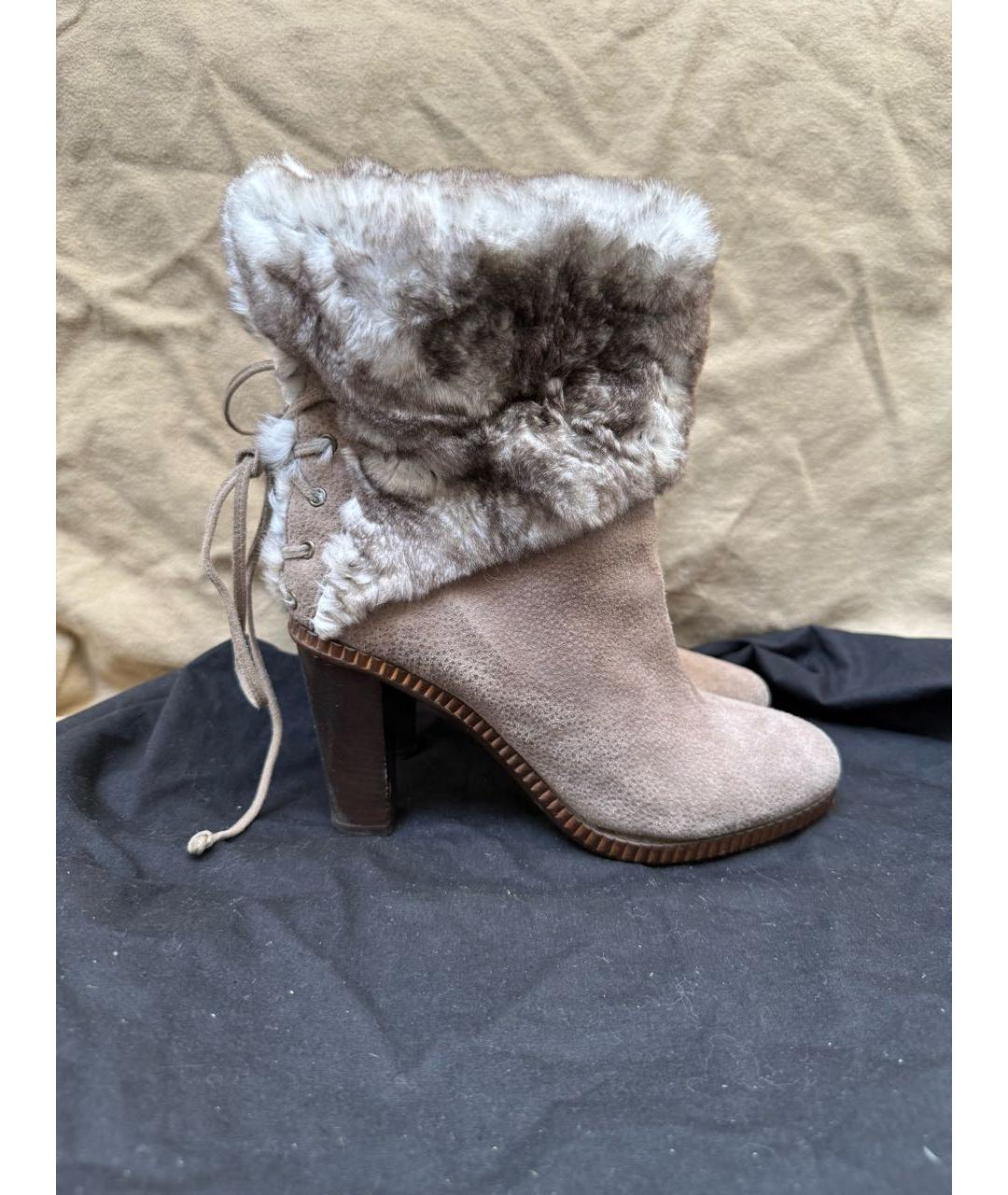 ERMANNO SCERVINO Серые замшевые полусапоги, фото 6