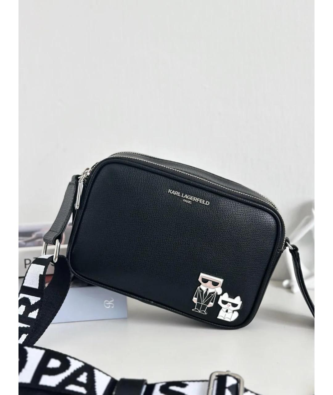 KARL LAGERFELD Черная сумка через плечо, фото 6