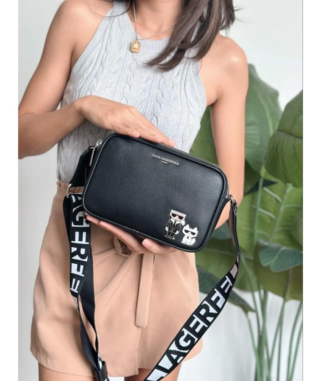KARL LAGERFELD Черная сумка через плечо, фото 5