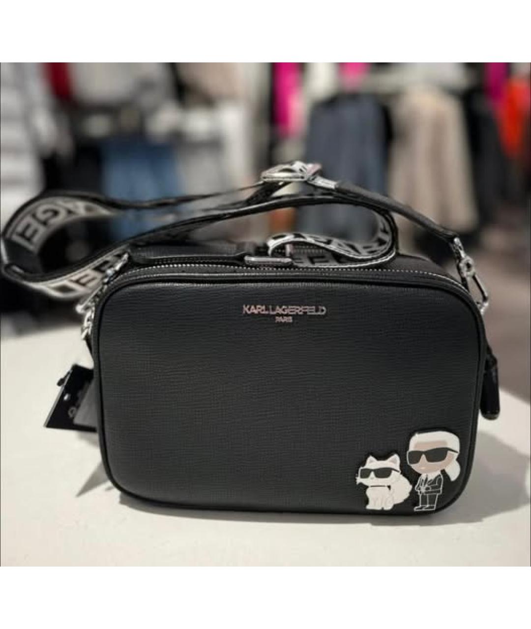 KARL LAGERFELD Черная сумка через плечо, фото 4