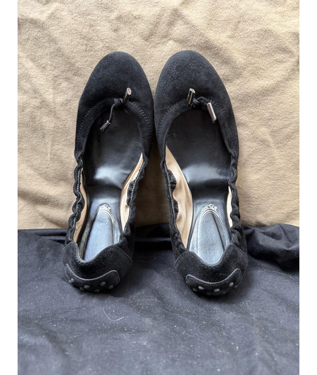 TOD'S Черные замшевые балетки, фото 2