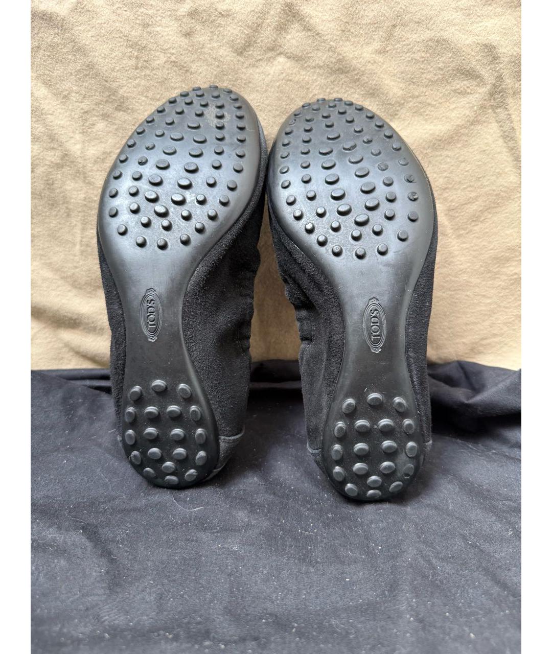 TOD'S Черные замшевые балетки, фото 5