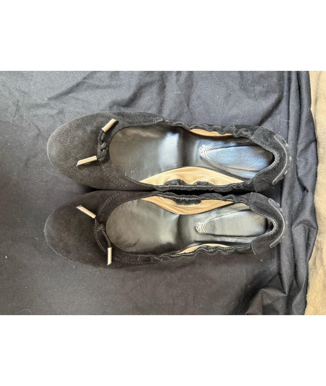 TOD'S Черные замшевые балетки, фото 3