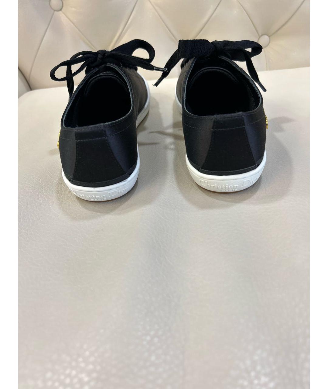 CHRISTIAN DIOR Черные текстильные кеды, фото 4
