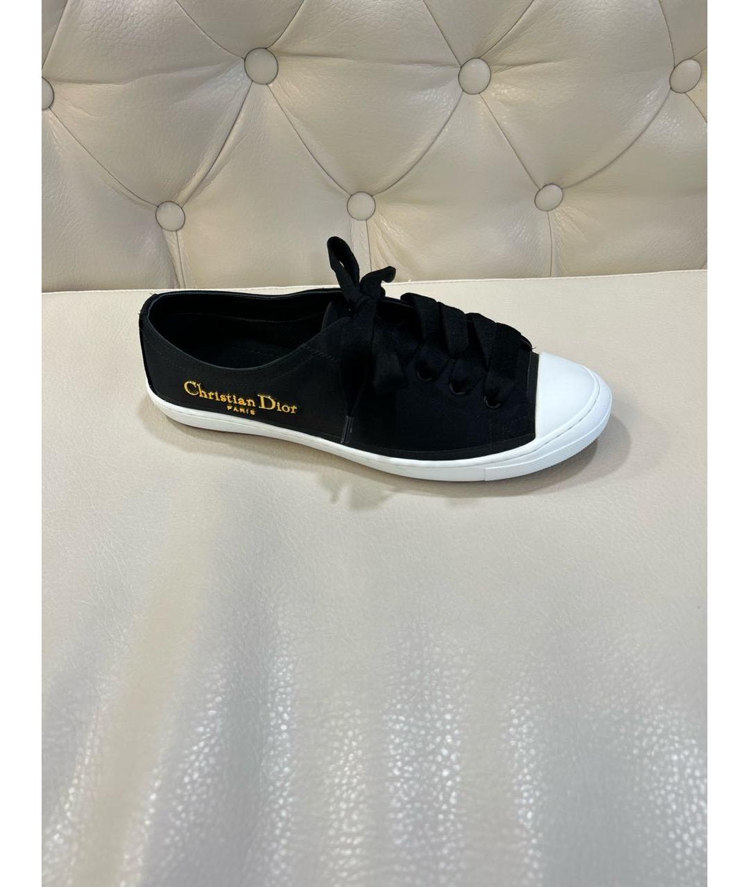 CHRISTIAN DIOR Черные текстильные кеды, фото 9