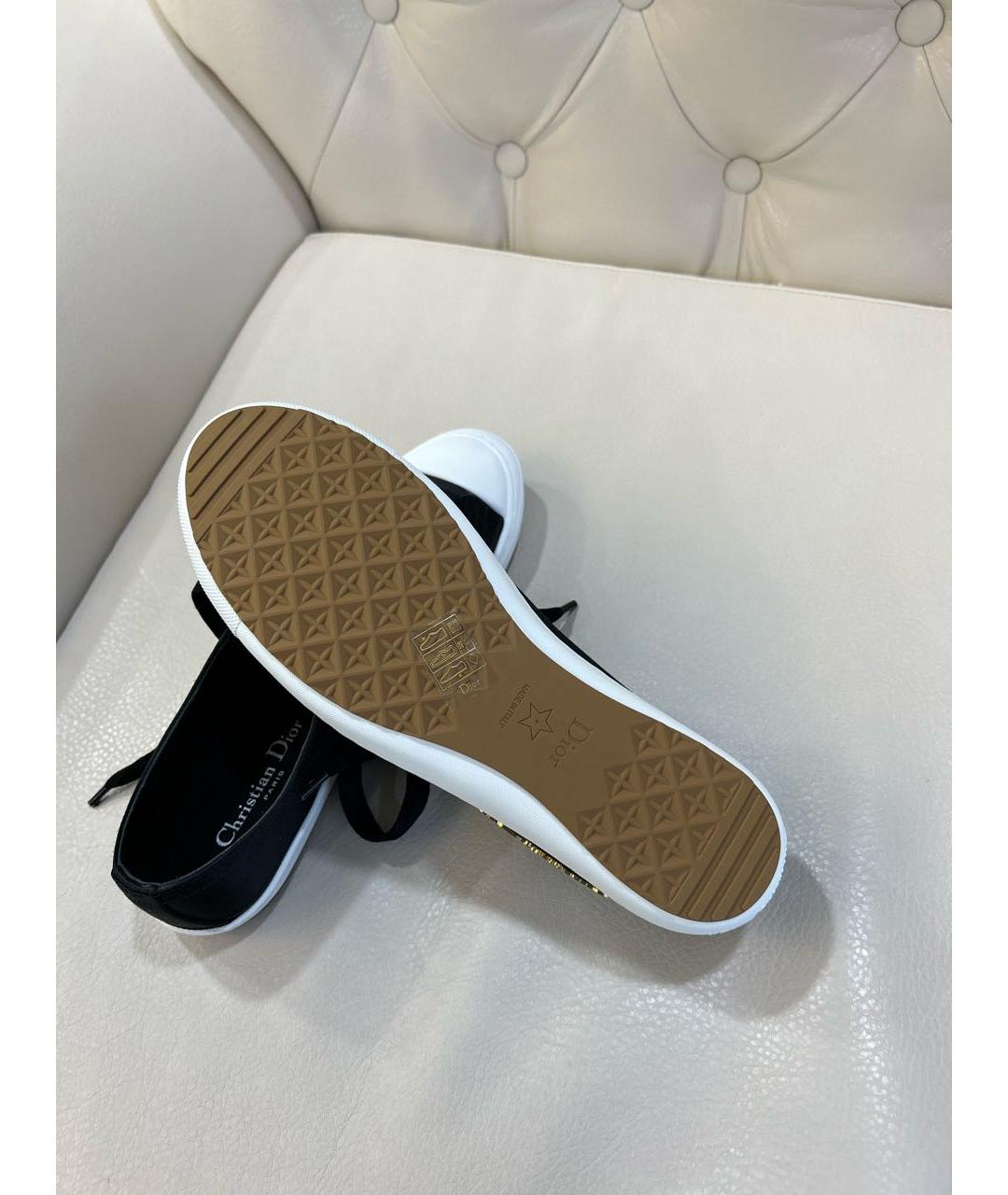 CHRISTIAN DIOR Черные текстильные кеды, фото 7