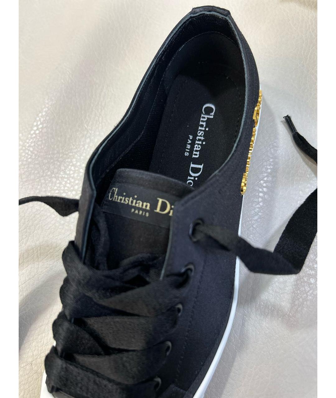 CHRISTIAN DIOR Черные текстильные кеды, фото 6