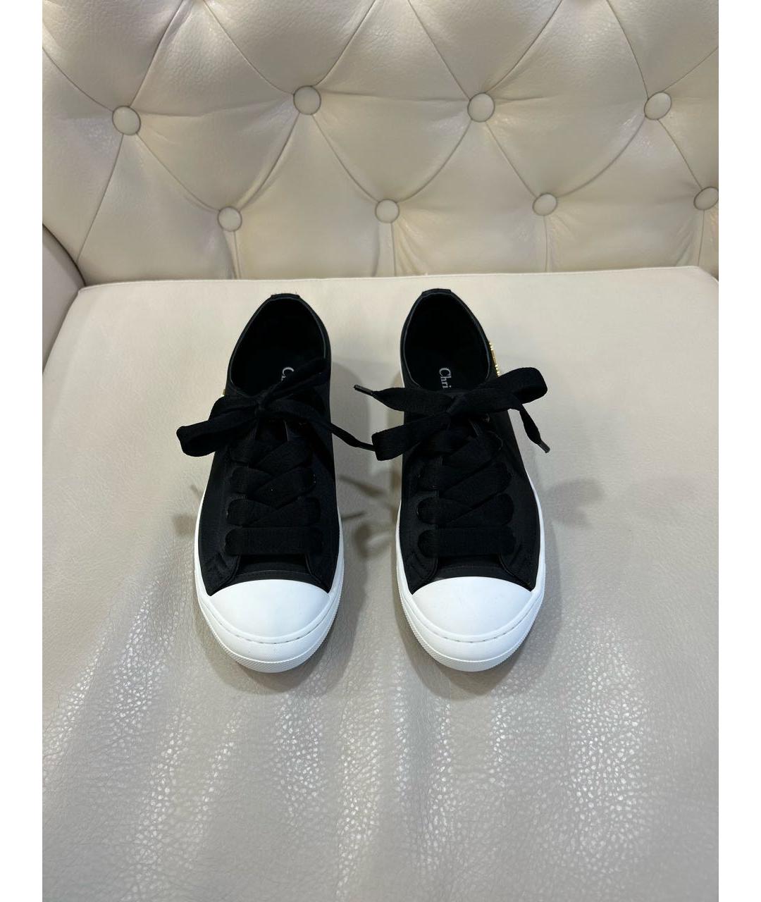 CHRISTIAN DIOR Черные текстильные кеды, фото 2