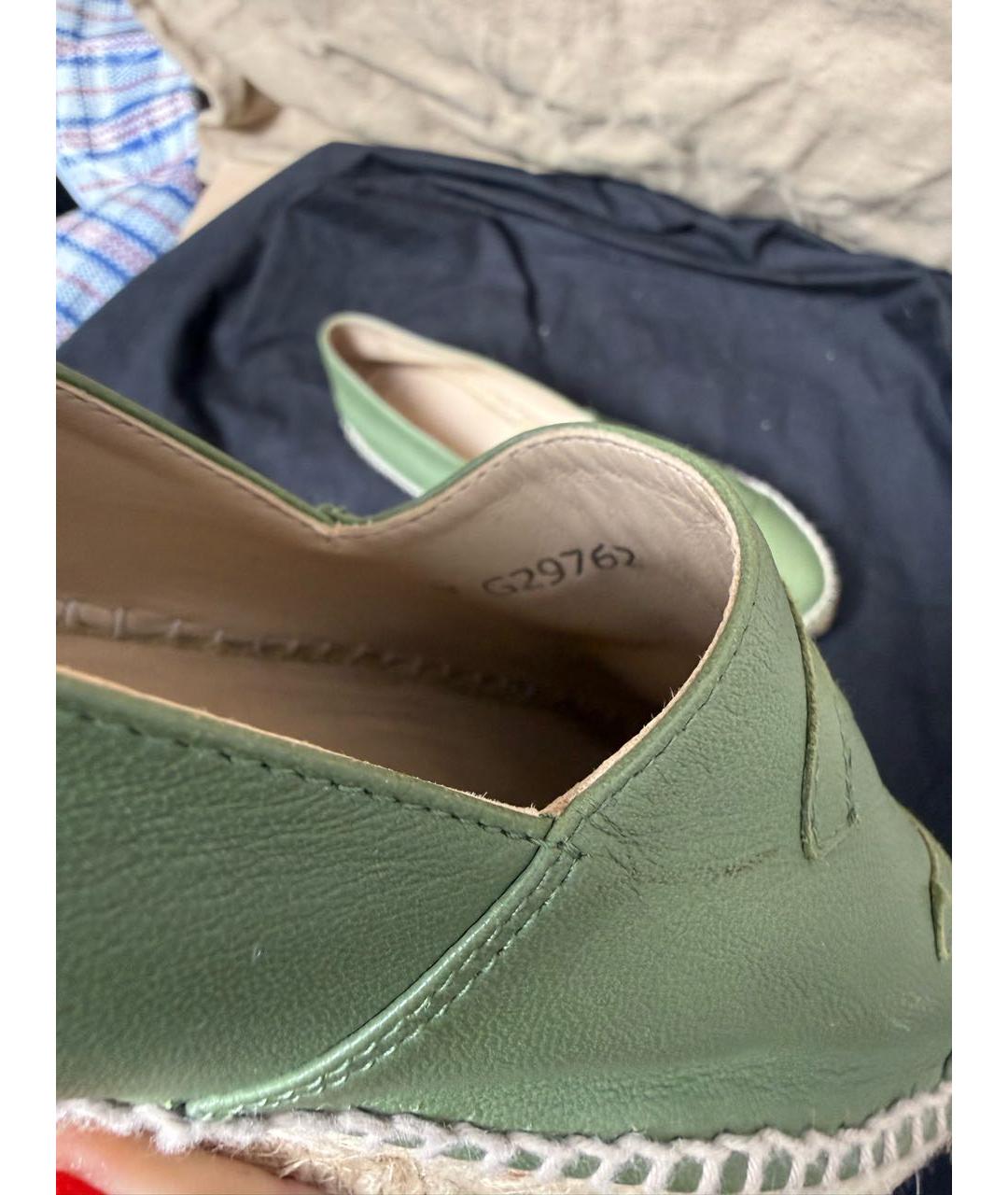 CHANEL Зеленые кожаные эспадрильи, фото 6