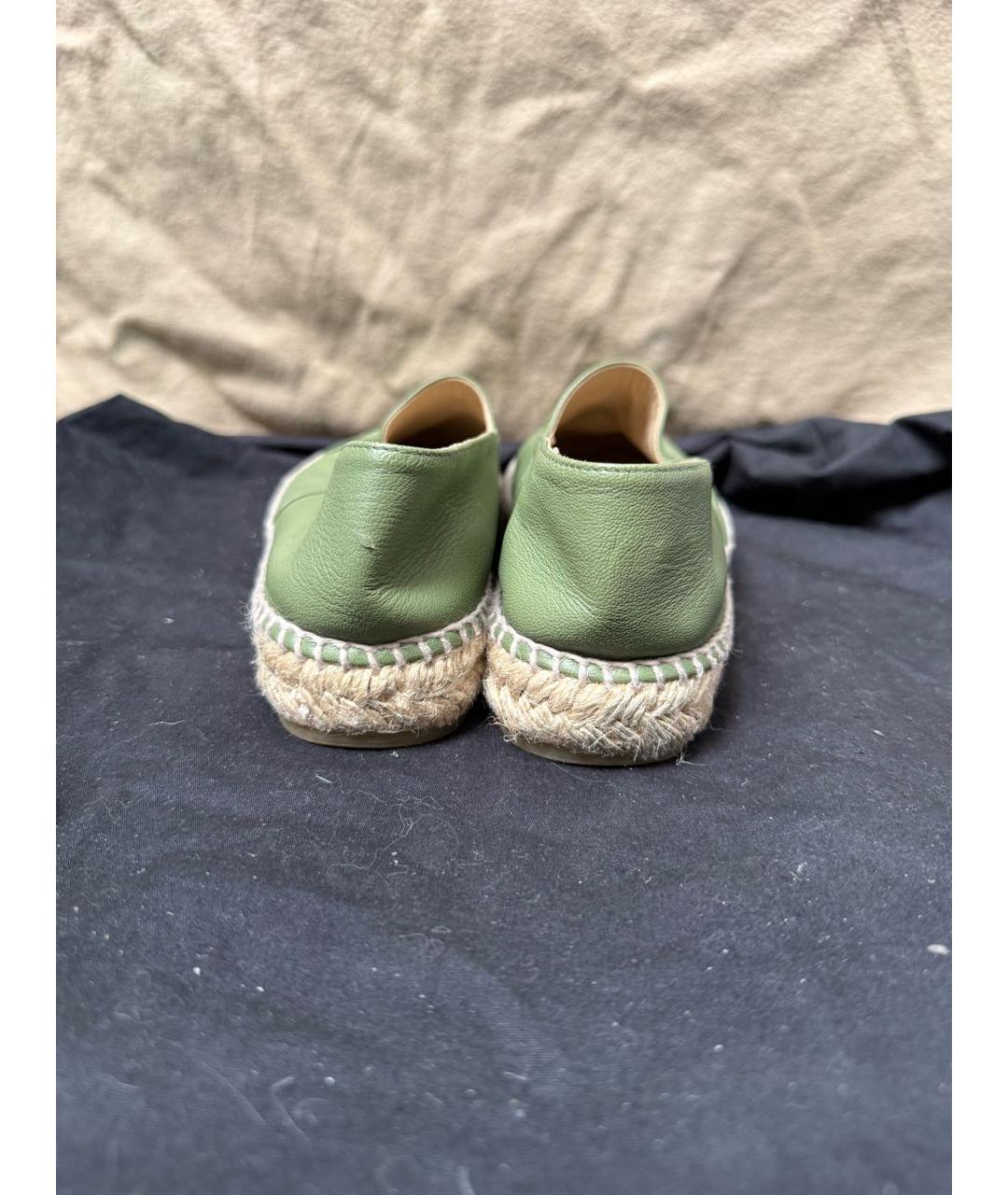 CHANEL Зеленые кожаные эспадрильи, фото 4