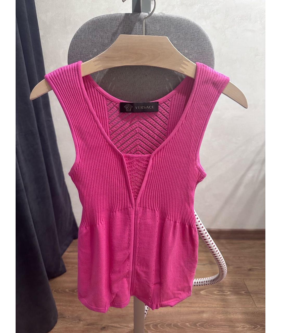 VERSACE Фуксия вискозный кардиган, фото 2