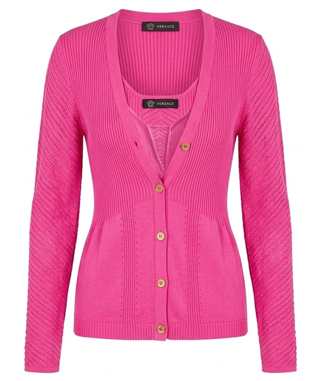 VERSACE Фуксия вискозный кардиган, фото 1