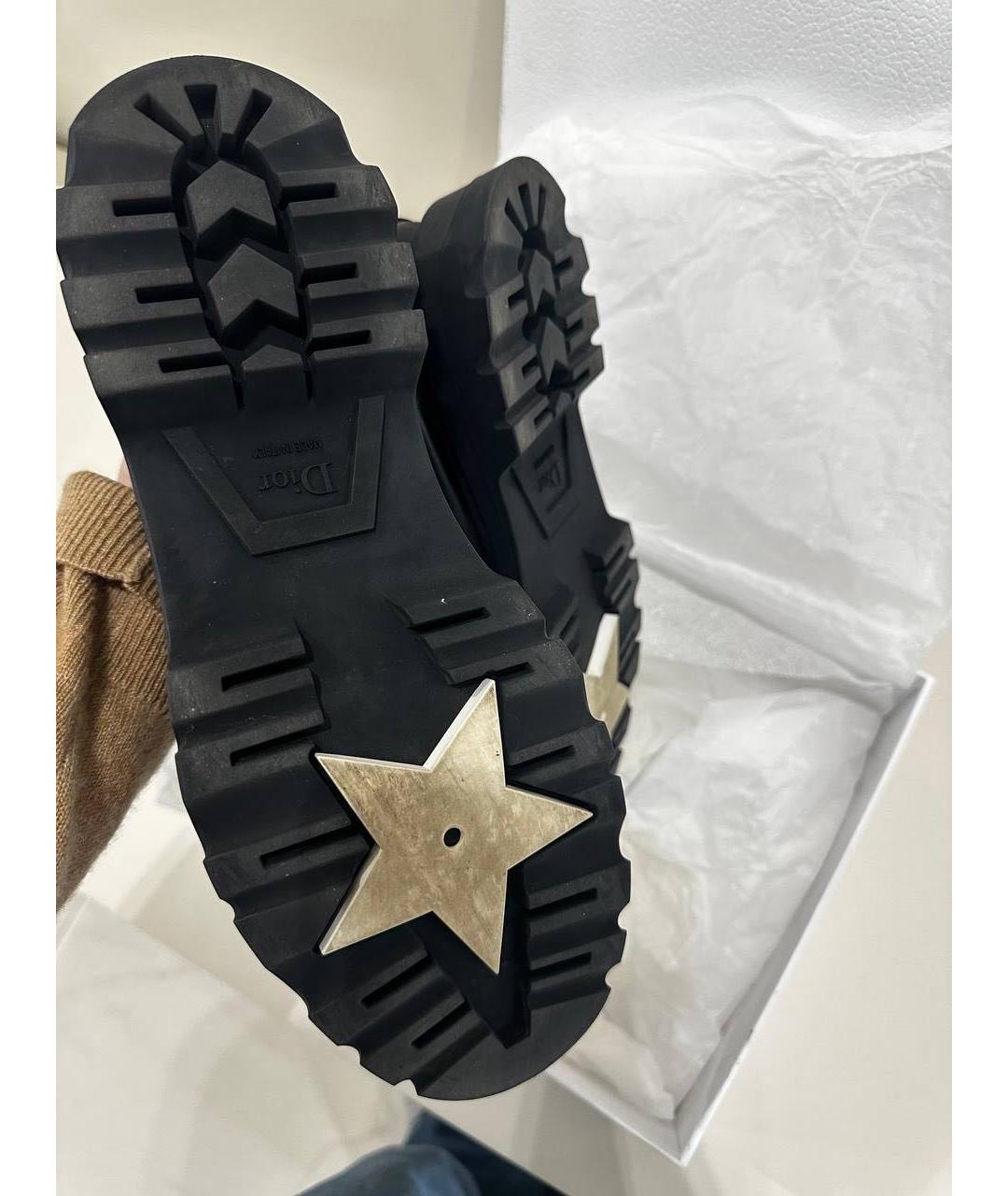 CHRISTIAN DIOR Черные кожаные лоферы, фото 4