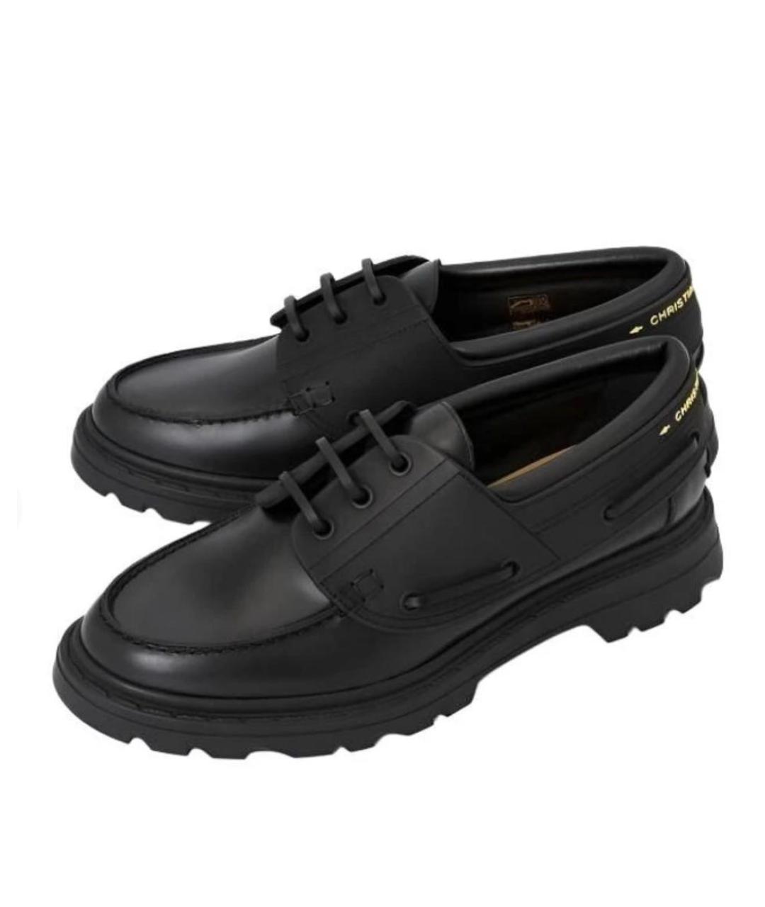 CHRISTIAN DIOR Черные кожаные лоферы, фото 7