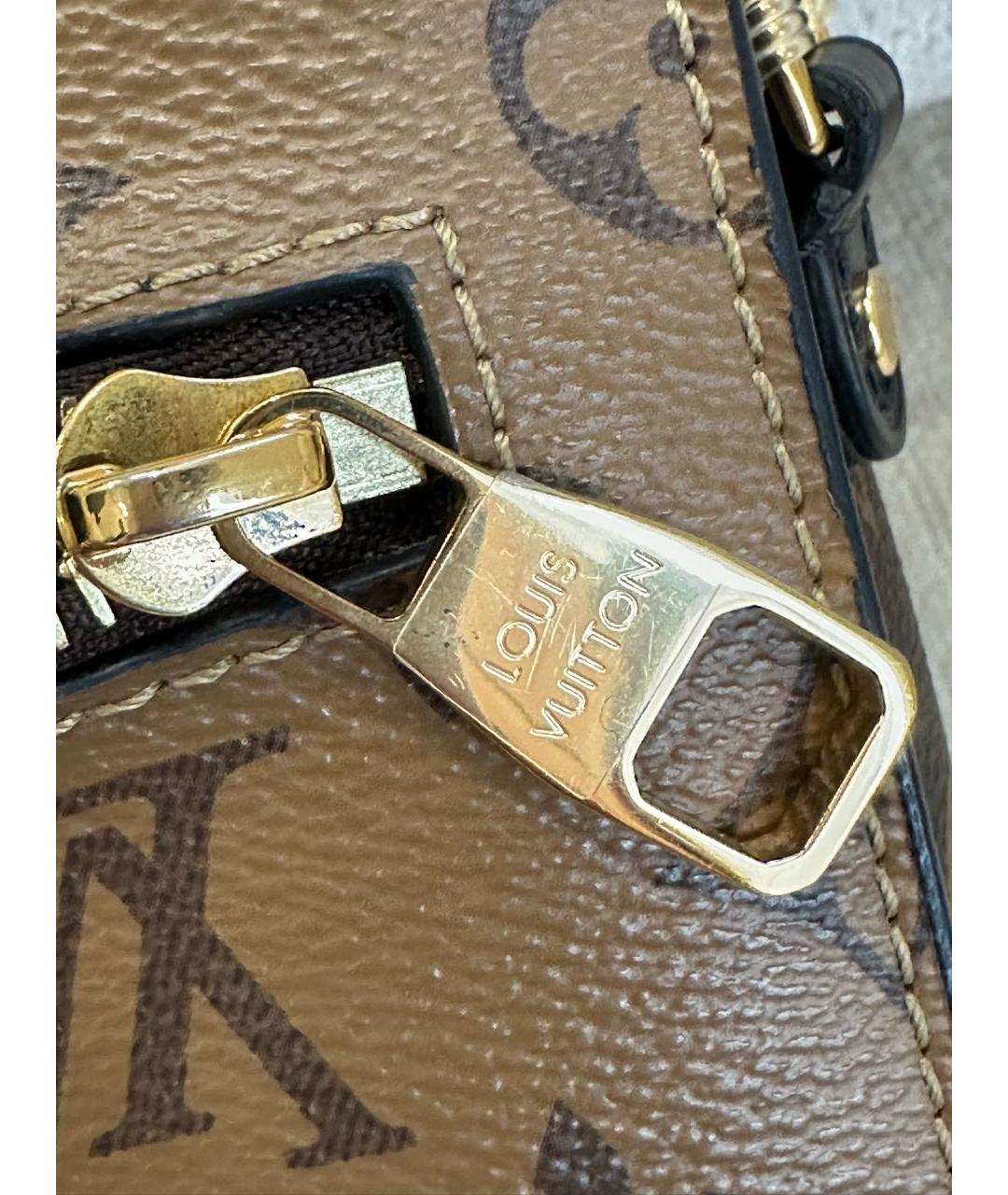 LOUIS VUITTON Коричневая сумка с короткими ручками, фото 8