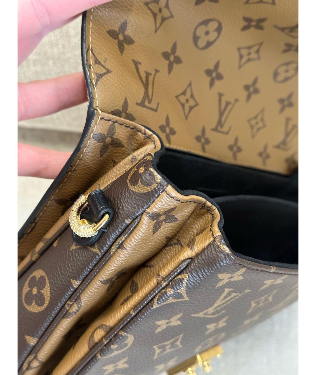 LOUIS VUITTON Коричневая сумка с короткими ручками, фото 5