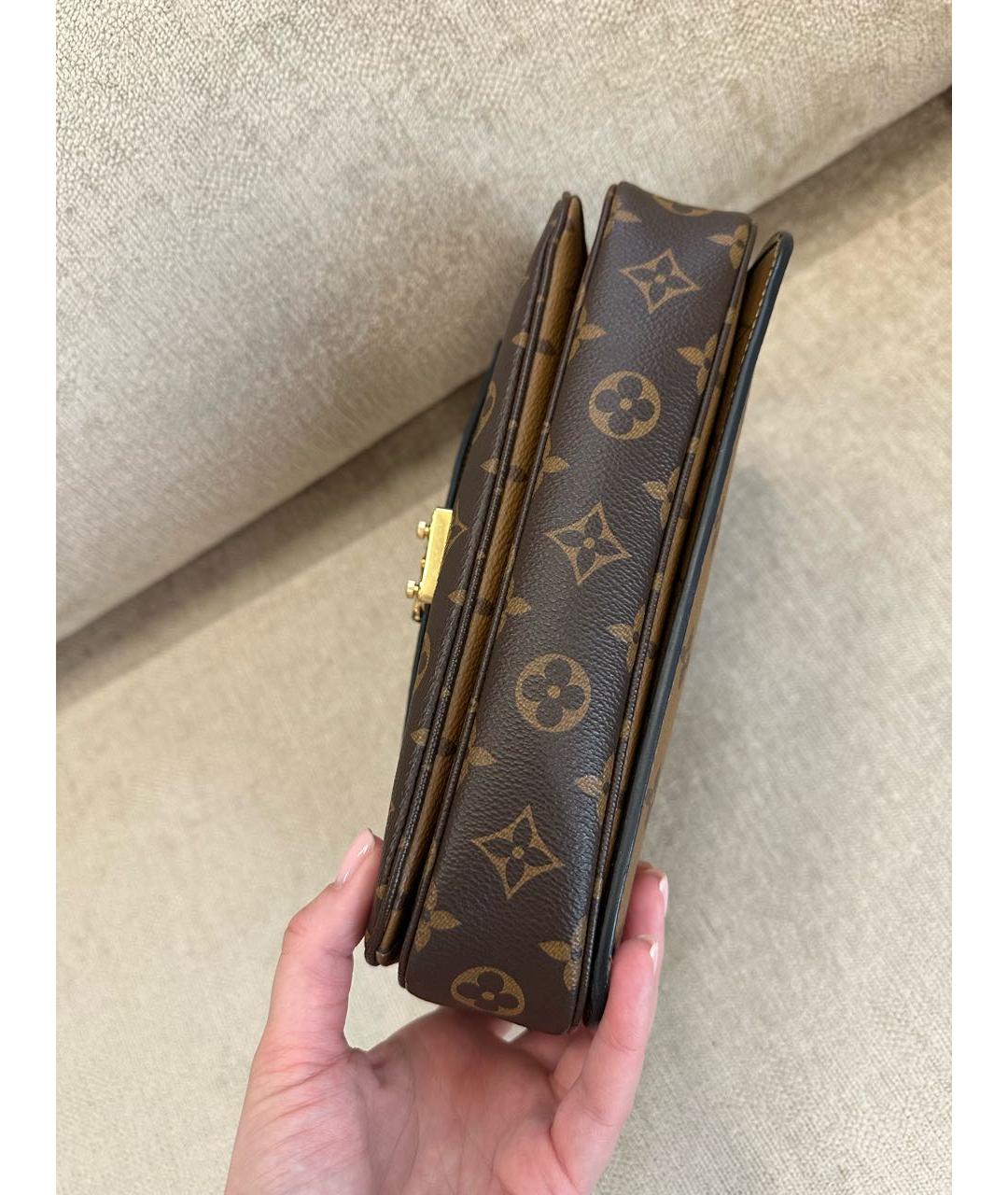 LOUIS VUITTON Коричневая сумка с короткими ручками, фото 2
