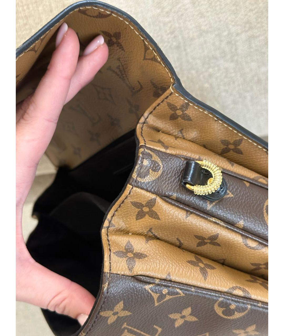 LOUIS VUITTON Коричневая сумка с короткими ручками, фото 6