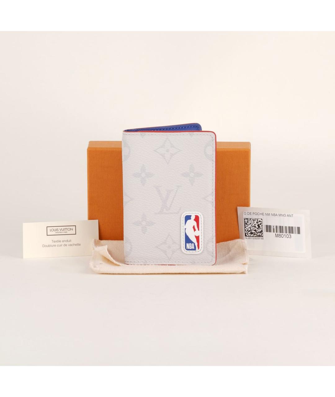 LOUIS VUITTON Белый кожаный кардхолдер, фото 2