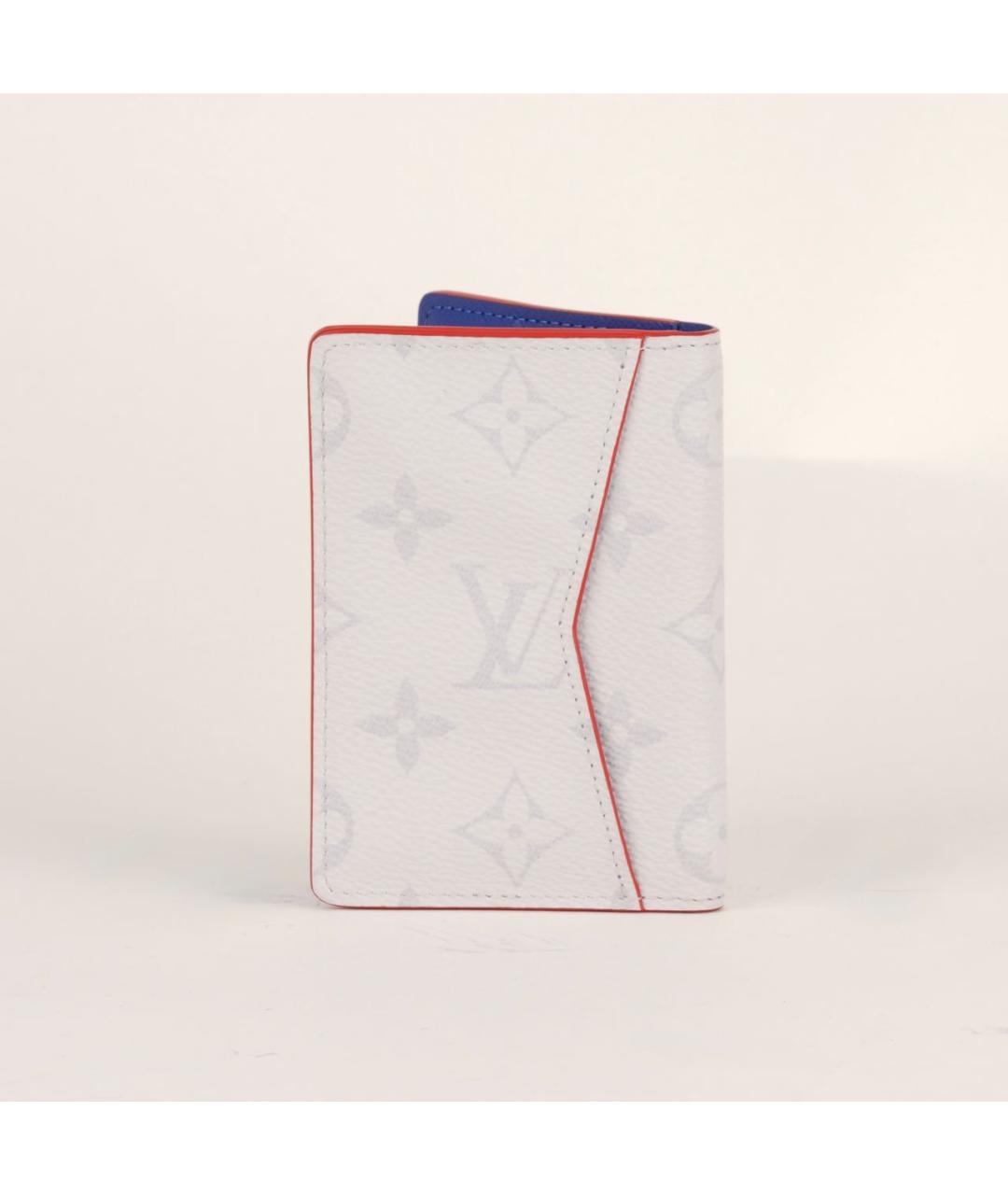 LOUIS VUITTON Белый кожаный кардхолдер, фото 3