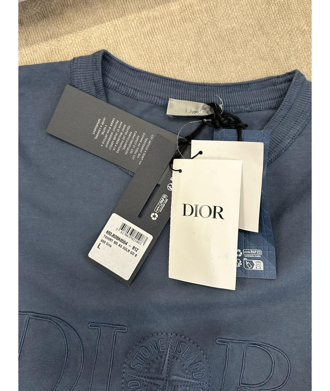 STONE ISLAND Темно-синяя футболка, фото 4