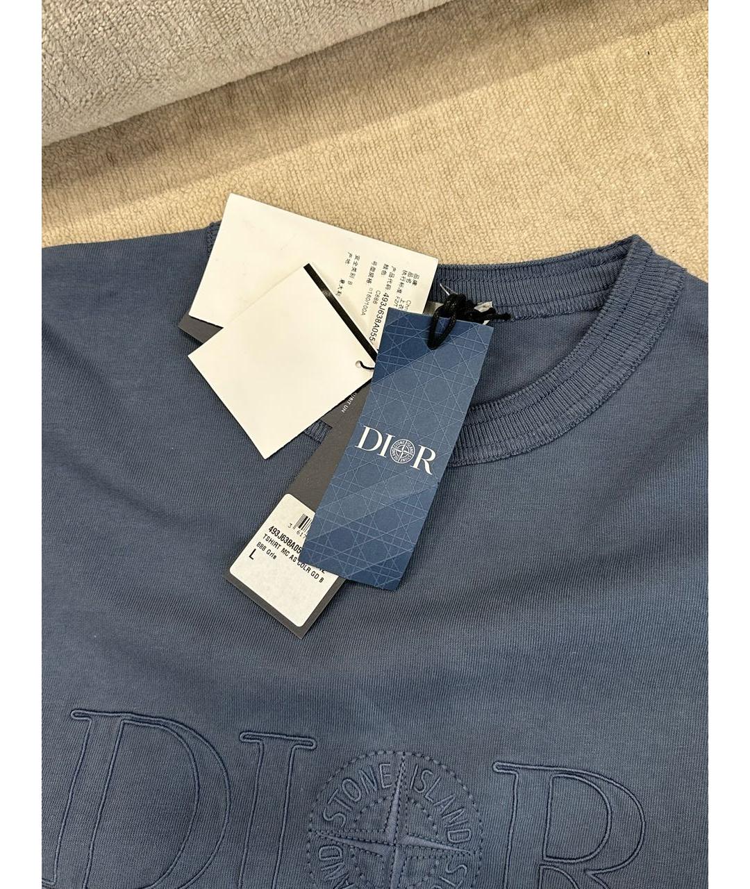 STONE ISLAND Темно-синяя футболка, фото 3