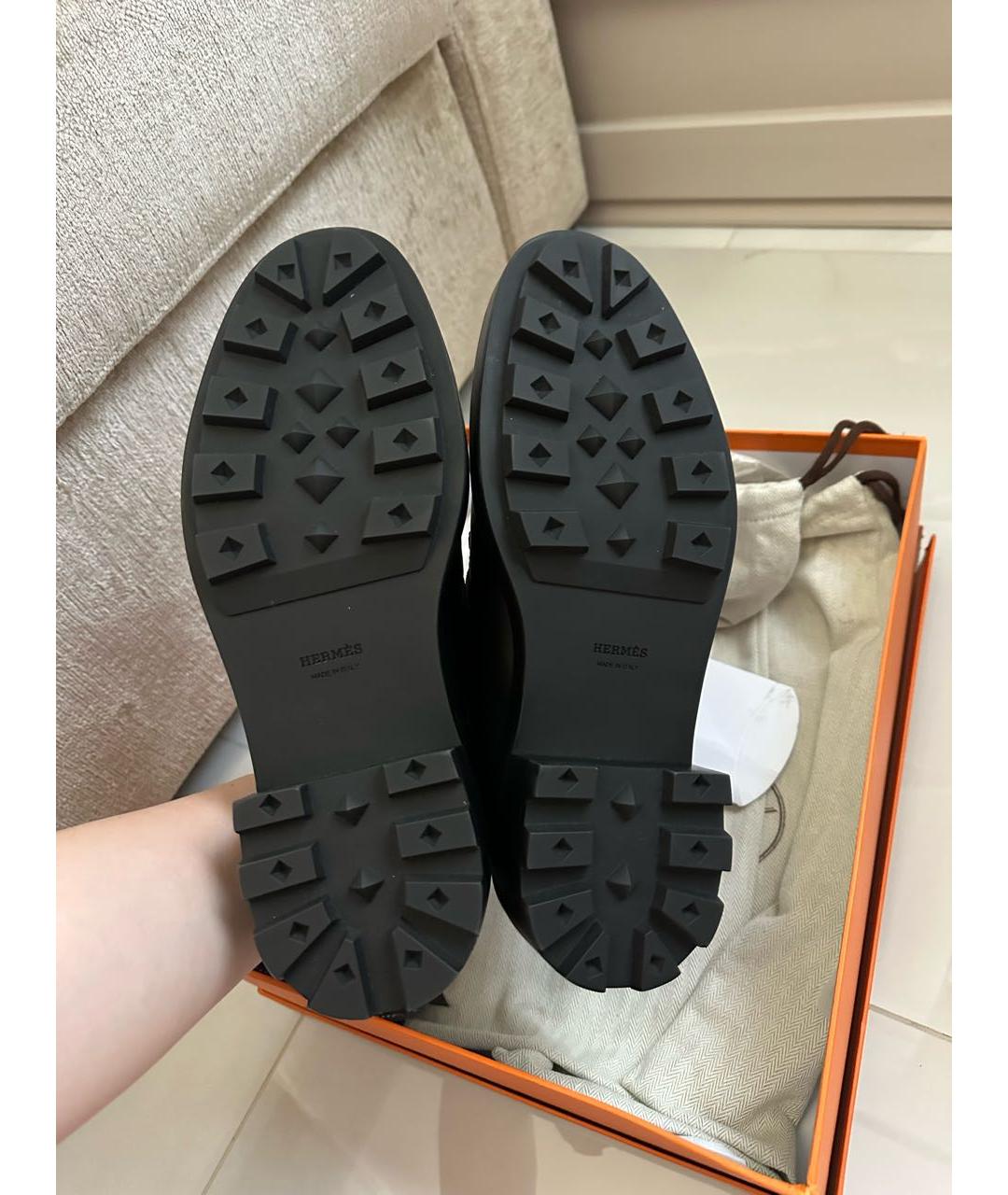 HERMES Черные ботинки, фото 6