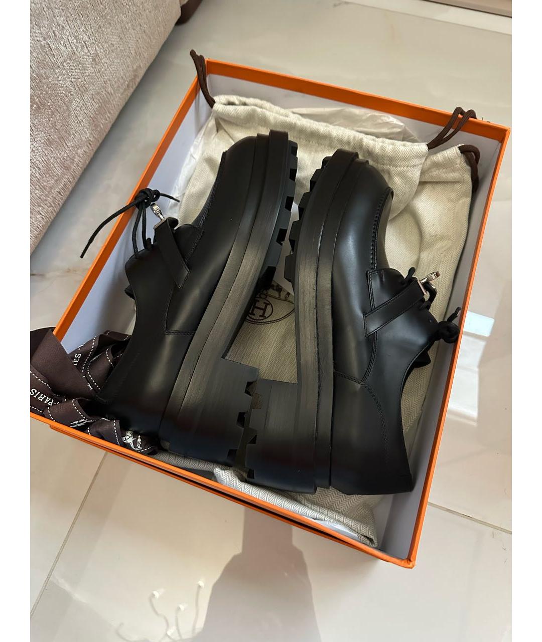 HERMES Черные ботинки, фото 3