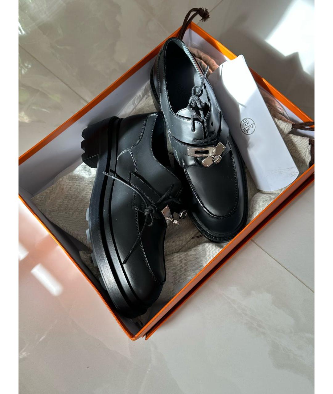 HERMES Черные ботинки, фото 2