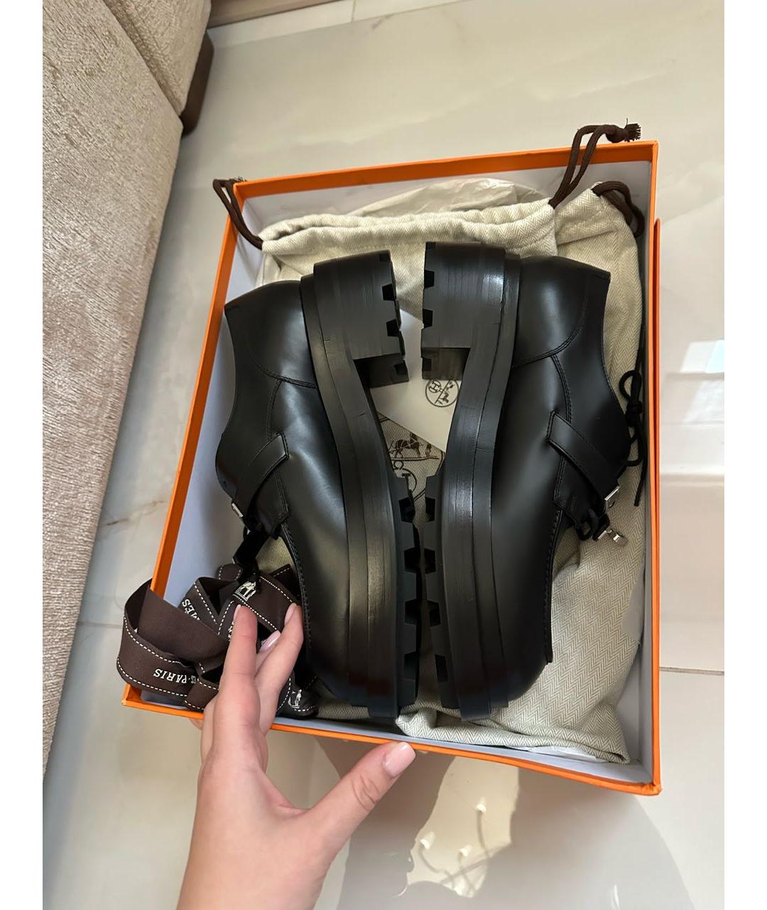 HERMES Черные ботинки, фото 4