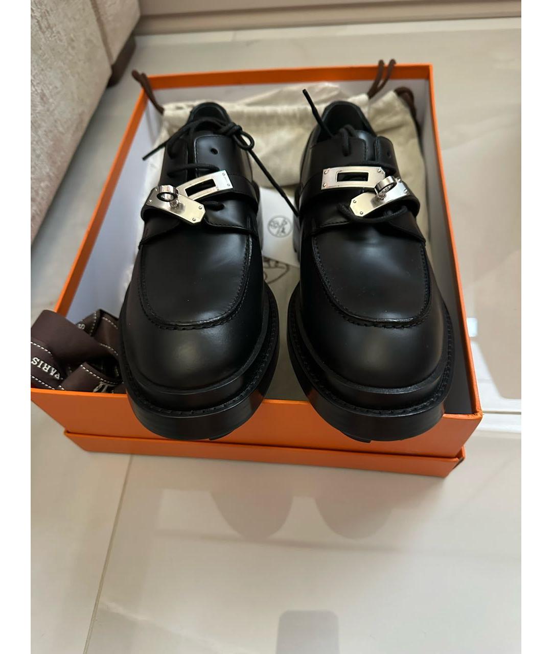 HERMES Черные ботинки, фото 5