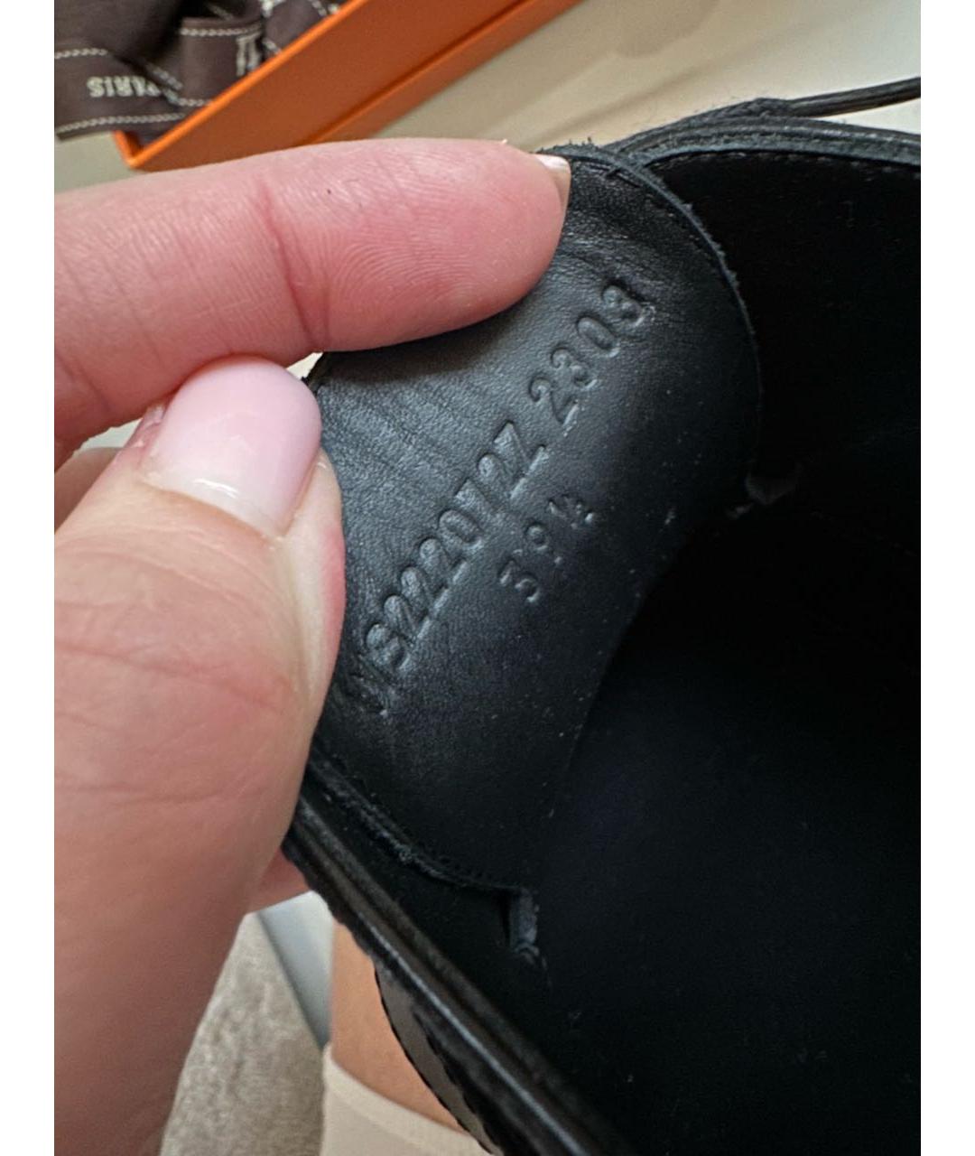 HERMES Черные ботинки, фото 7