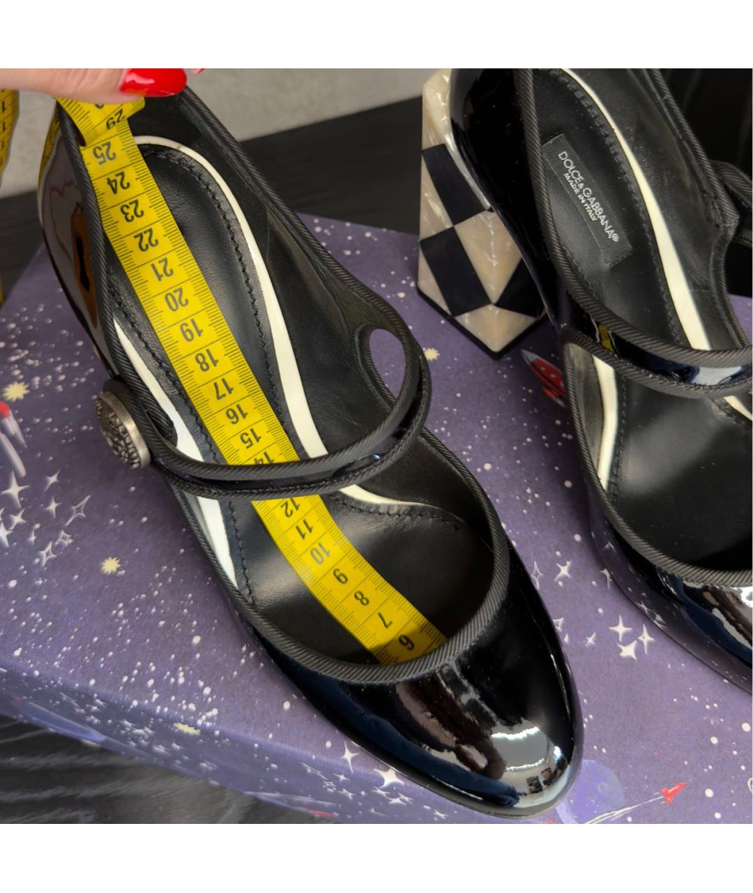 DOLCE&GABBANA Черные туфли из лакированной кожи, фото 7