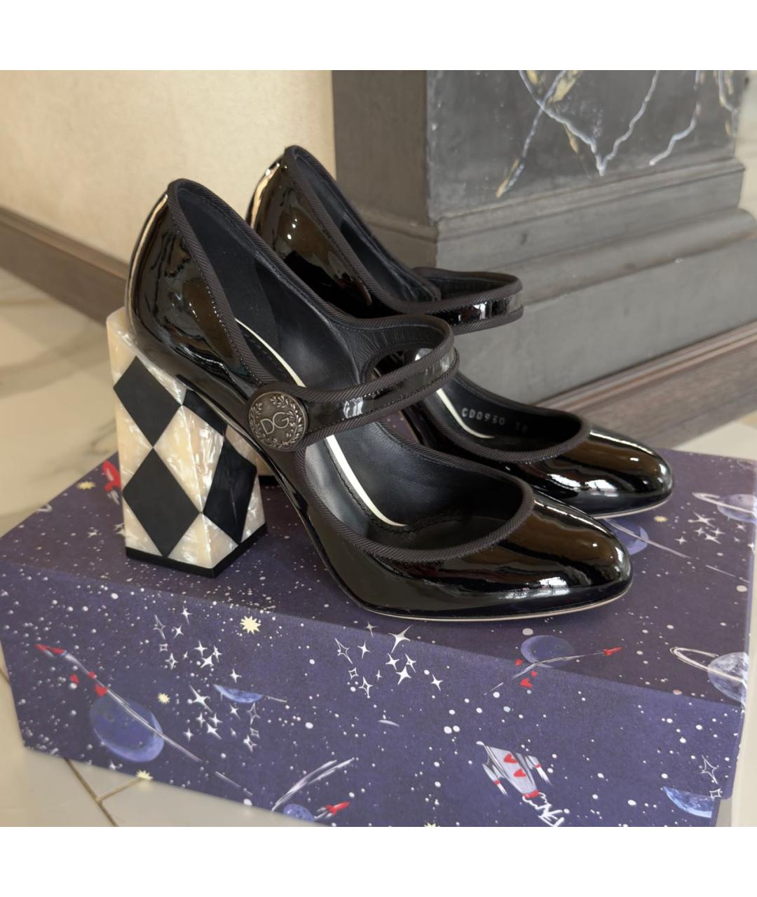 DOLCE&GABBANA Черные туфли из лакированной кожи, фото 6