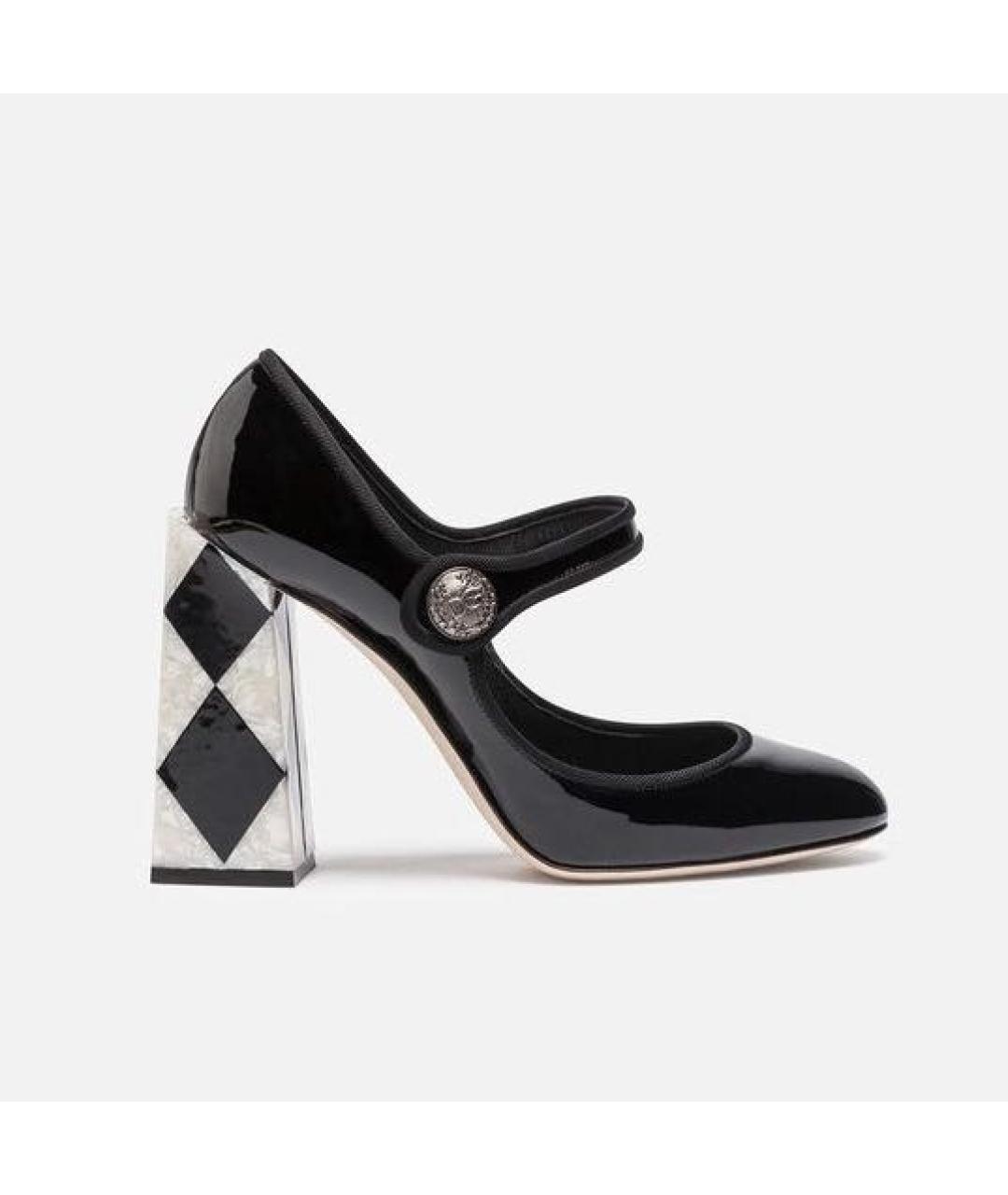 DOLCE&GABBANA Черные туфли из лакированной кожи, фото 8