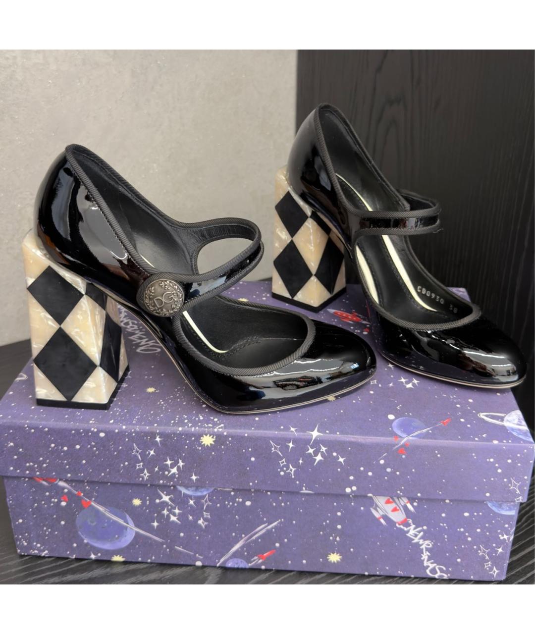 DOLCE&GABBANA Черные туфли из лакированной кожи, фото 5