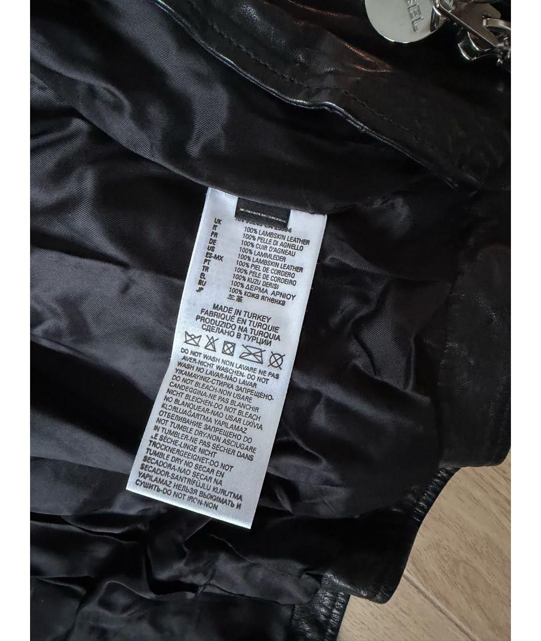 DIESEL Черная кожаная куртка, фото 3