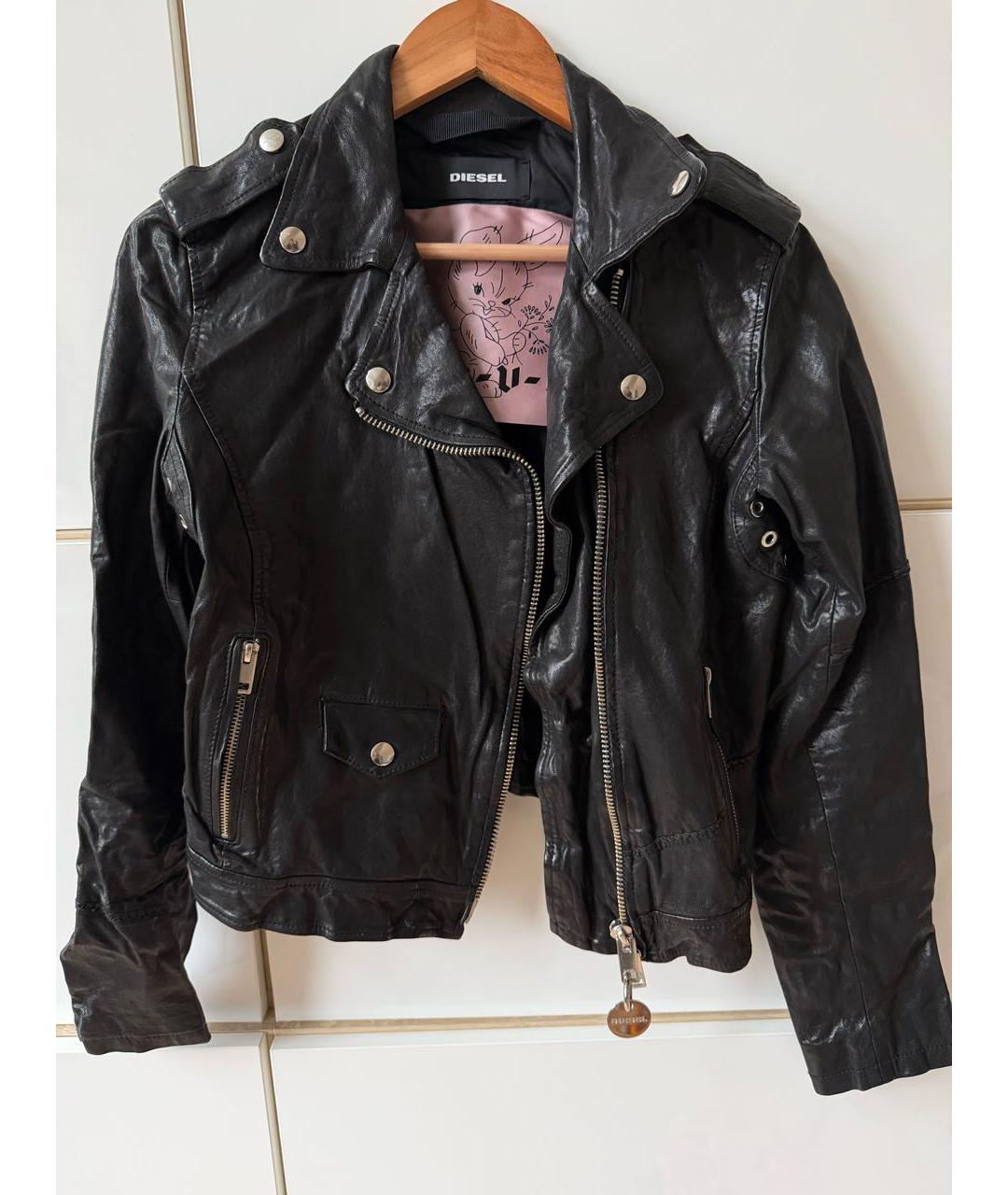 DIESEL Черная кожаная куртка, фото 8