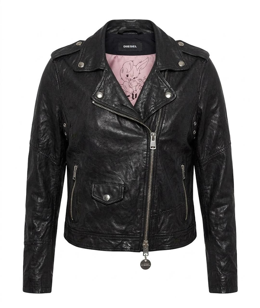 DIESEL Черная кожаная куртка, фото 1