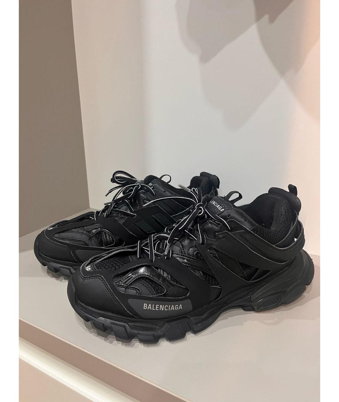 BALENCIAGA Черные текстильные низкие кроссовки / кеды, фото 3