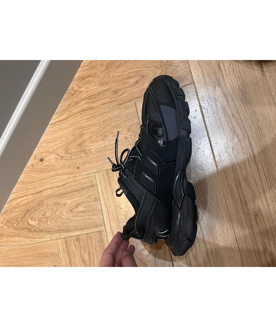 BALENCIAGA Черные текстильные низкие кроссовки / кеды, фото 6