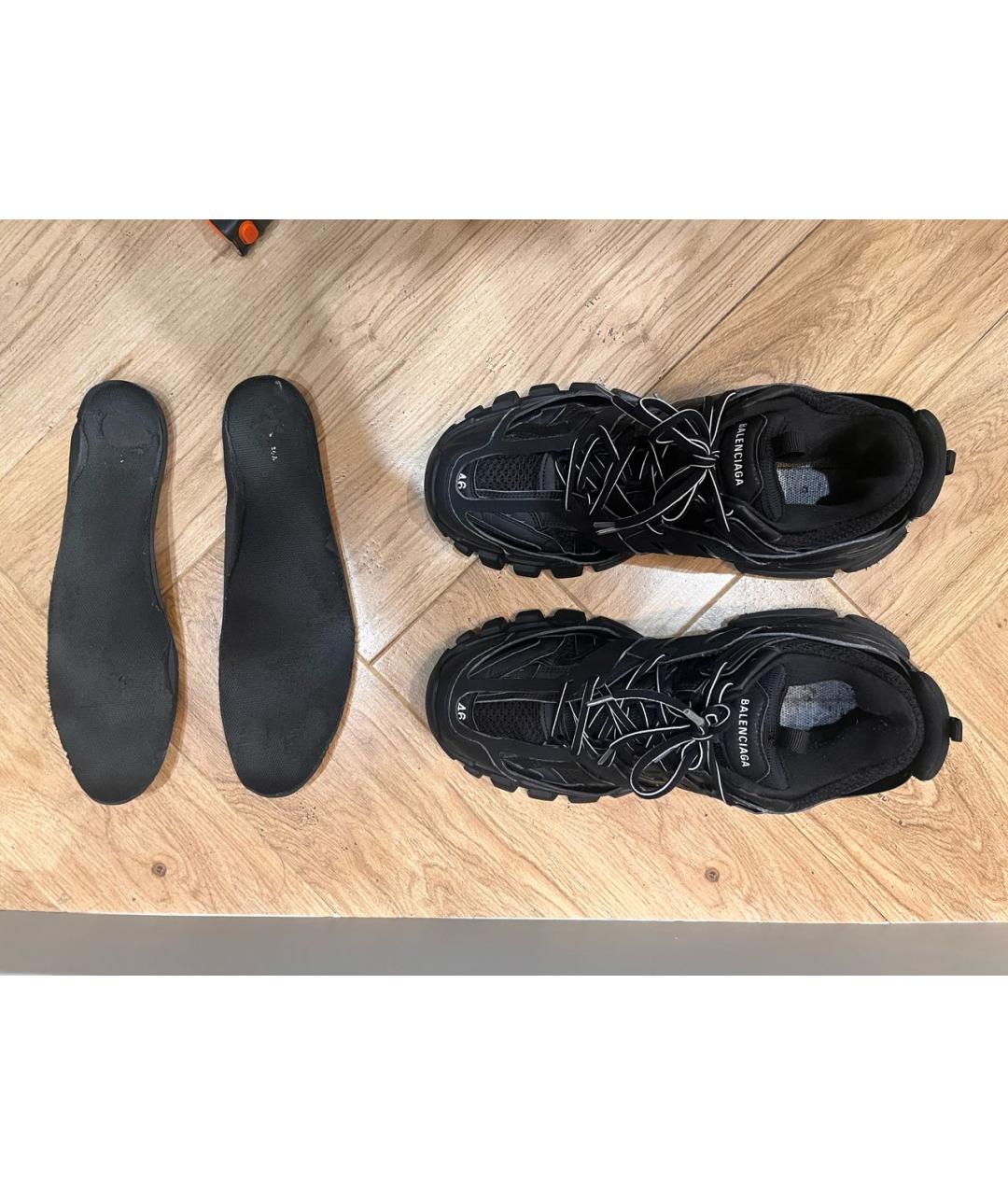 BALENCIAGA Черные текстильные низкие кроссовки / кеды, фото 2