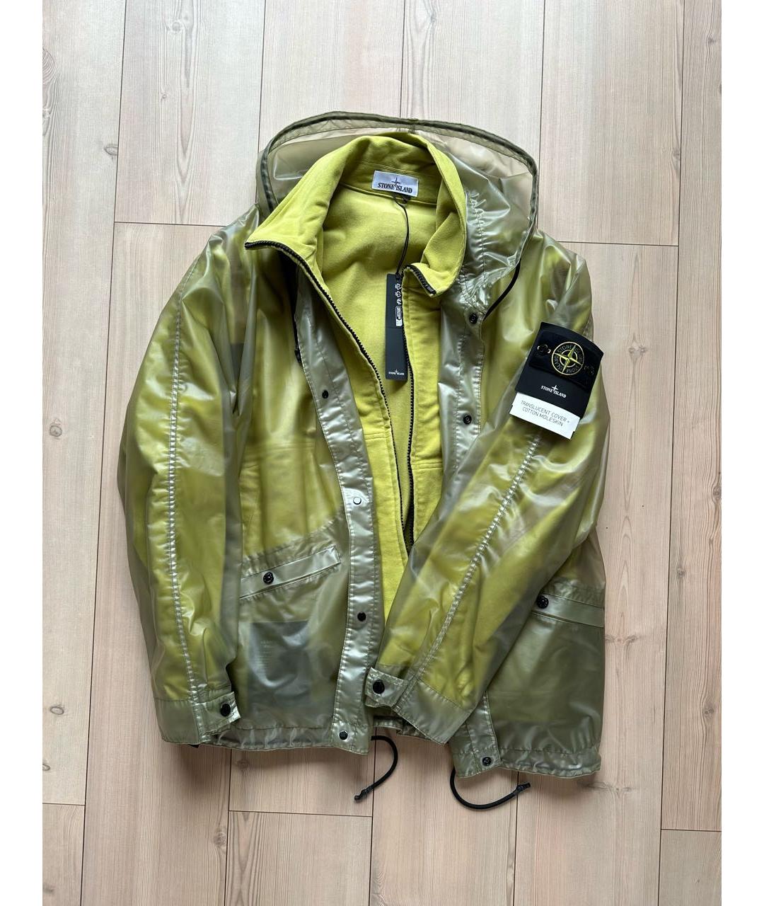 STONE ISLAND Салатовая полиамидовая куртка, фото 2