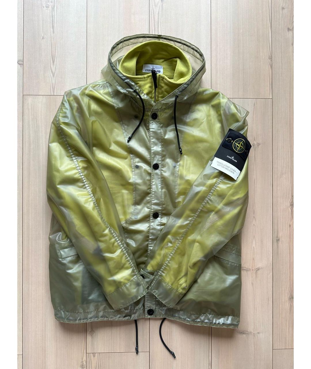 STONE ISLAND Салатовая полиамидовая куртка, фото 8