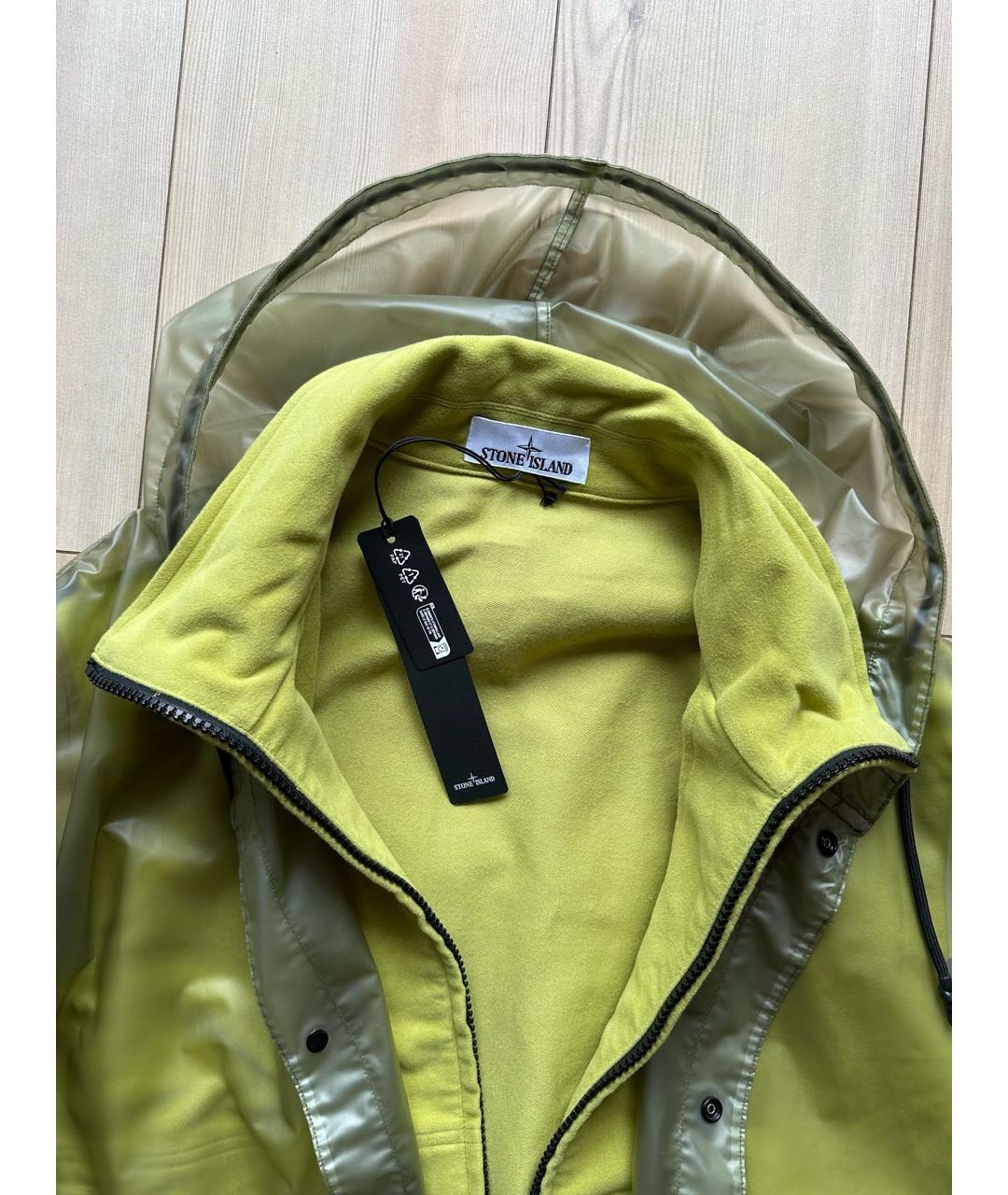 STONE ISLAND Салатовая полиамидовая куртка, фото 4