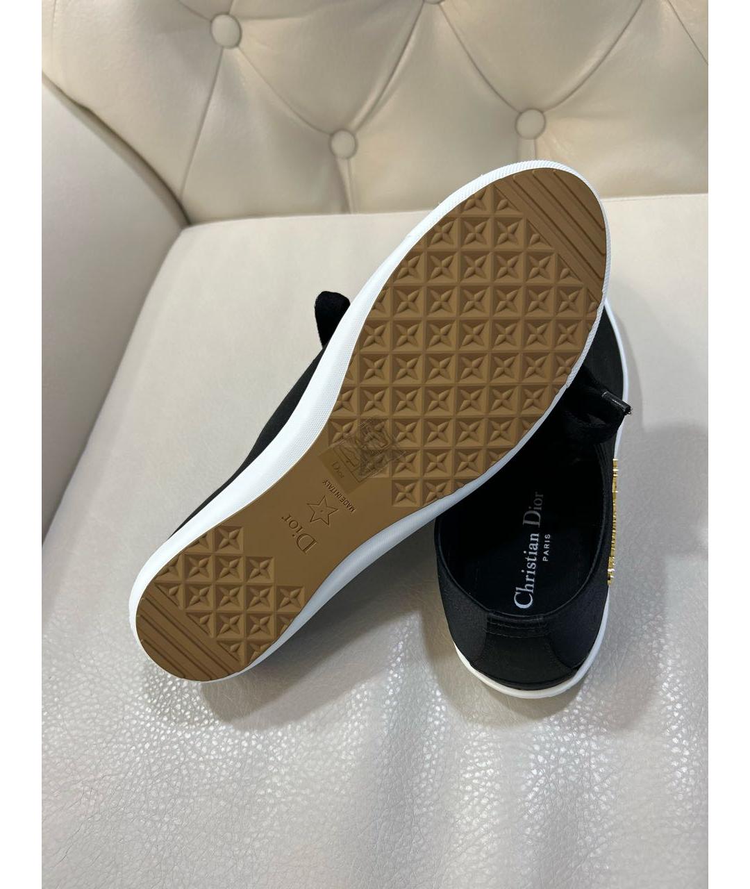 CHRISTIAN DIOR Черные текстильные кеды, фото 5