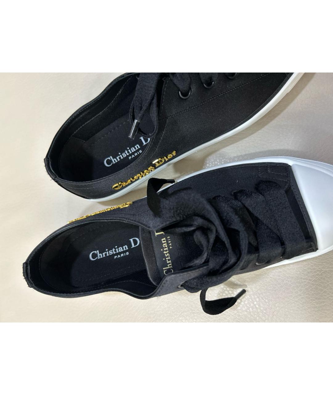 CHRISTIAN DIOR Черные текстильные кеды, фото 8