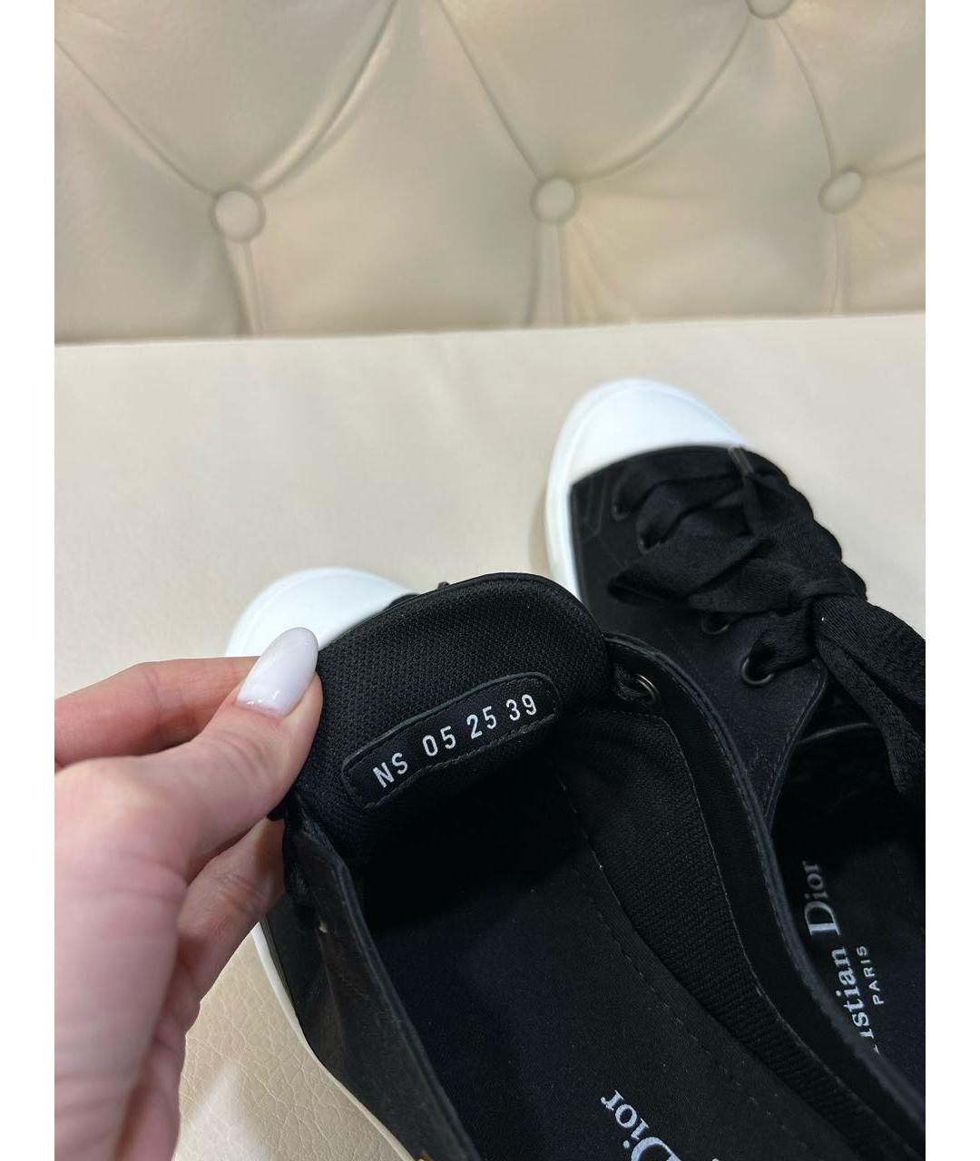 CHRISTIAN DIOR Черные текстильные кеды, фото 6