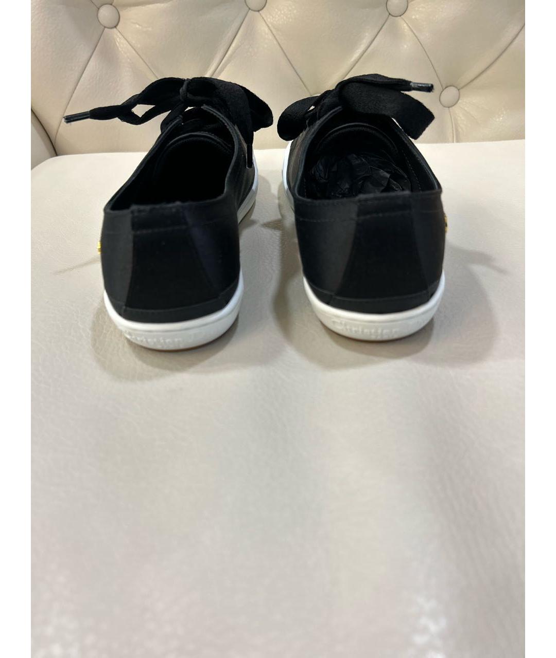 CHRISTIAN DIOR Черные текстильные кеды, фото 4