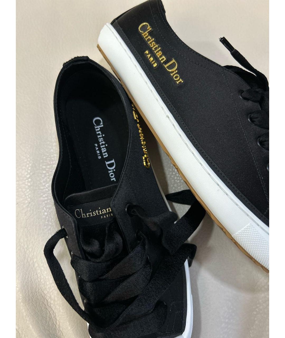 CHRISTIAN DIOR Черные текстильные кеды, фото 7